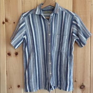 80’s VINTAGE L.L. Bean Cool Weave Cotton Button Up Shirt